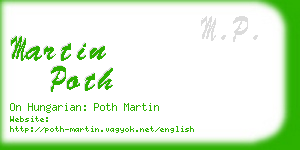 martin poth business card